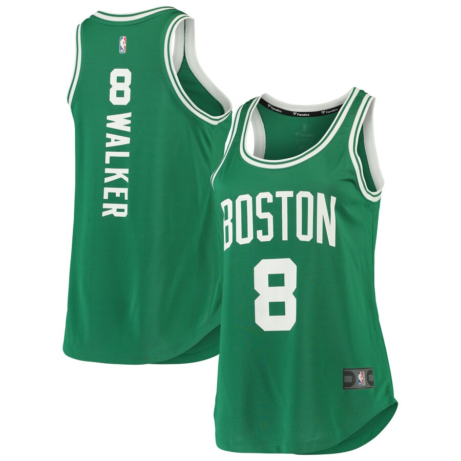 Women's Boston Celtics Kemba Walker #8 2019-20 Fanatics Branded Team Tank Fast Break Kelly Green Icon Edition Jersey 2401IZUE